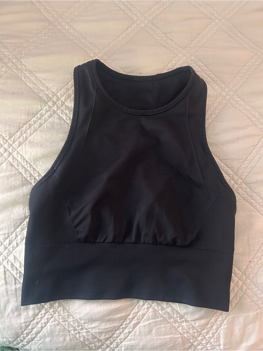 lululemon athletica Black High-Neck Sports Crop Top